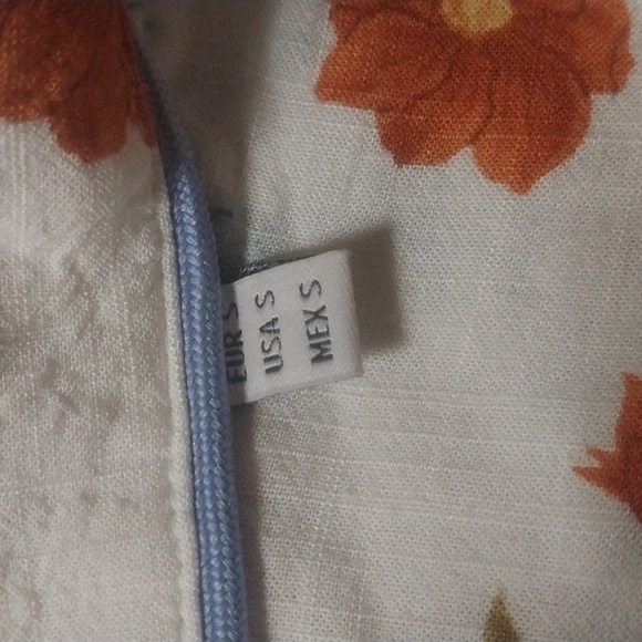 Porter & Ash 100% Linen Short Sleeve Leisure Shirt Men’s S Cream/Blue Designer - Picture 8 of 10